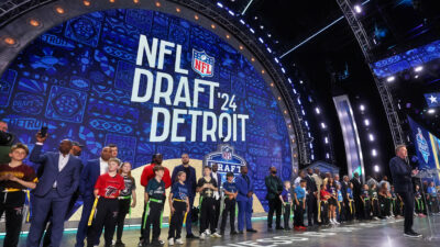 Roger Goodeell speaking at NFL Draft