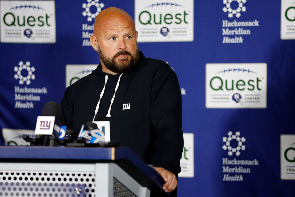 Brian Daboll at a New York Giants press conference.