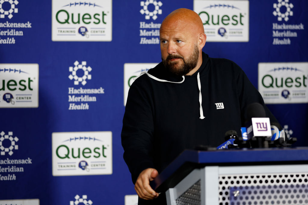 Brian Daboll at a New York Giants press conference.
