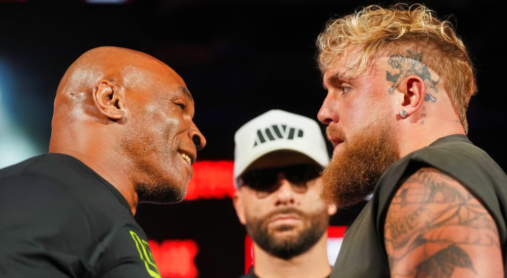 Jake Paul and Mike Tyson face-off