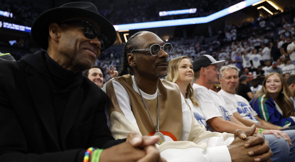 Snoop Dogg attends Mavericks game