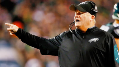 Chip Kelly in Eagles gear