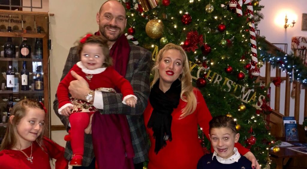 Tyson Fury and Paris Fury with their children