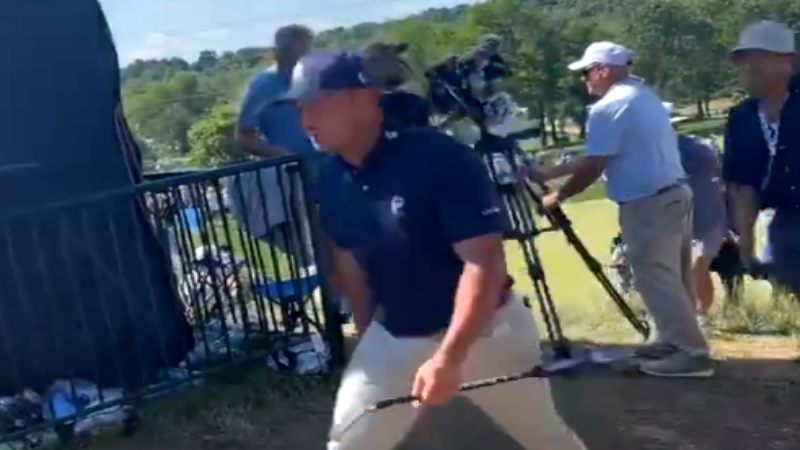 Bryson DeChambeau walking at PGA Championship.