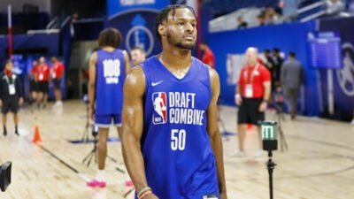 Bronny James at NBA Draft Combine