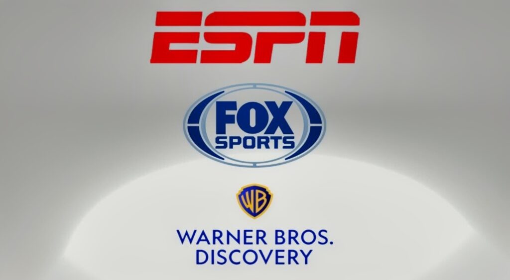 ESPN, Fox and Warner Bros. logos.