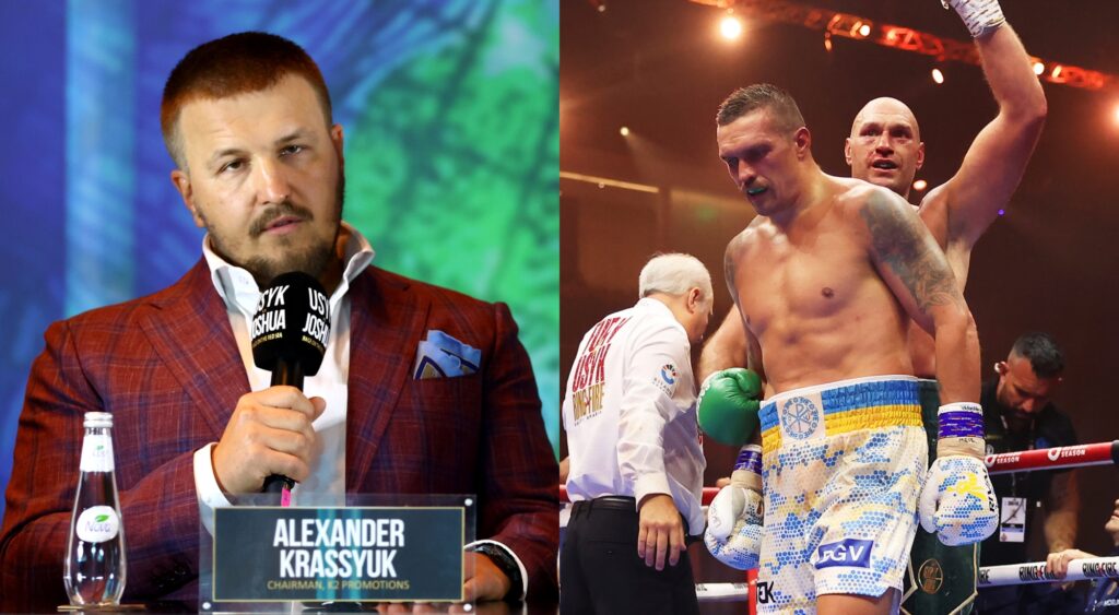 Alex Krassyuk ,Oleksandr Usyk and Tyson Fury