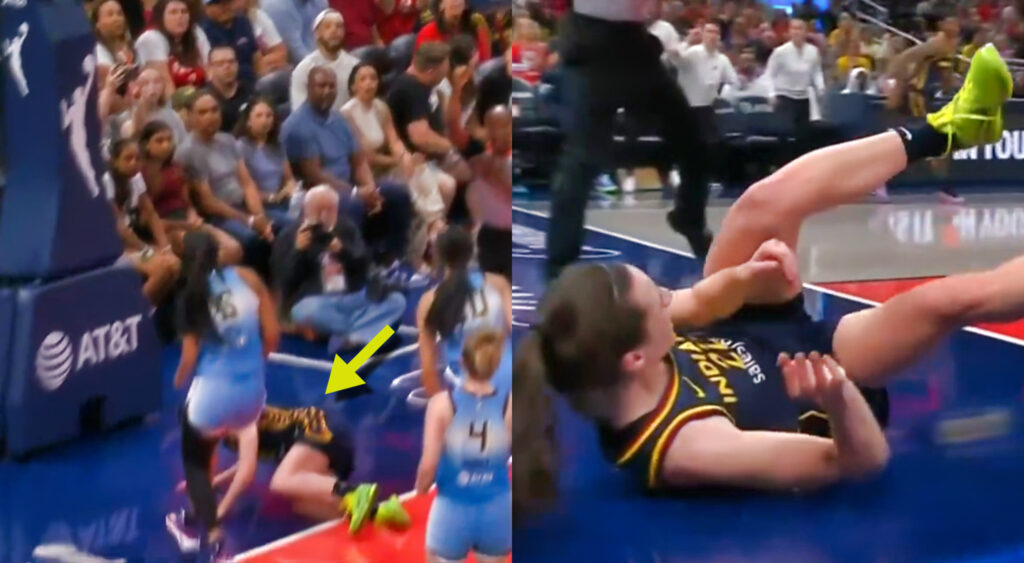 VIDEO: Social Media Is Calling Out Angel Reese After Dirty Foul On Caitlin  Clark Almost Took Her Head Off During Sky-Fever Rematch