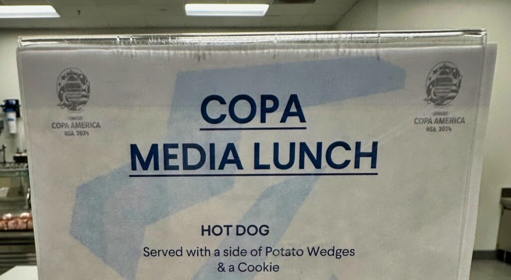 Food prices for media covering Copa America at SoFi Stadium.