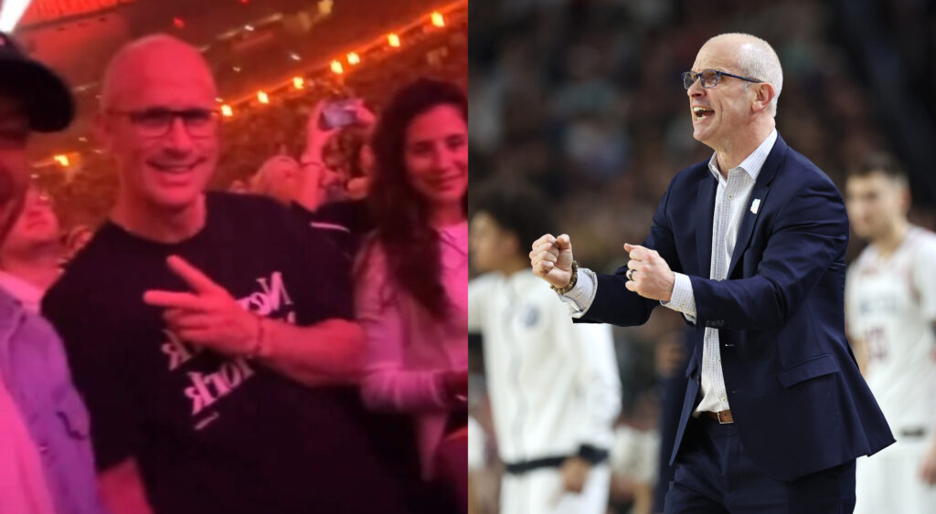 Dan Hurley grooves at MSG concert