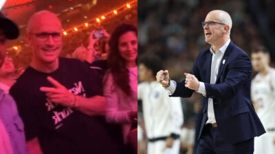 Dan Hurley grooves at MSG concert