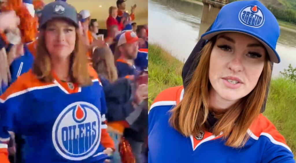 Photos of viral Edmonton Oilers fan