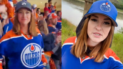 Photos of viral Edmonton Oilers fan