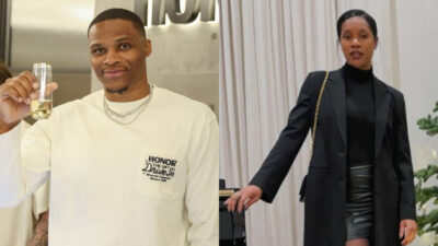 Russell Westbrook lights up fashion event with wife