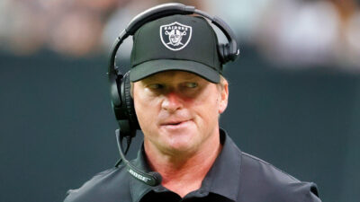 Jon Gruden in Raiders gear