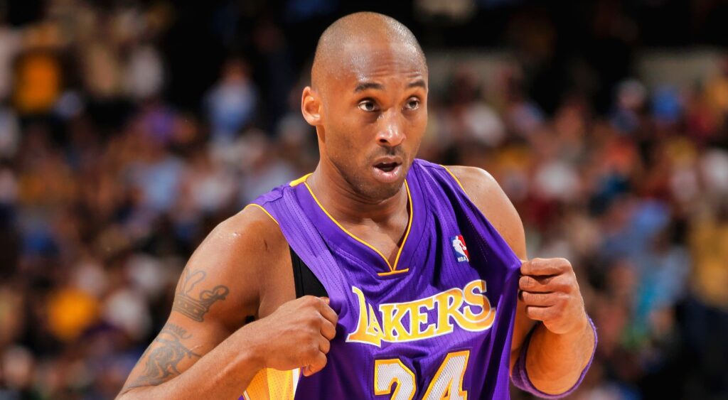 Kobe Bryant looks on during a game.