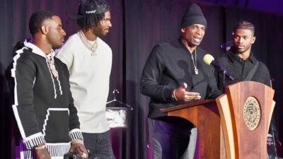 Deion Sanders and his sons