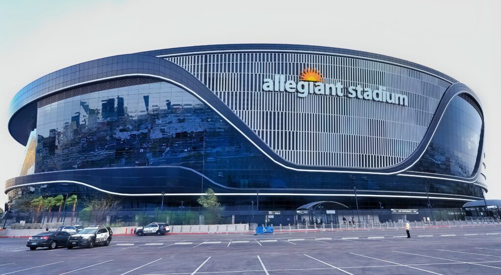 Las Vegas Raiders home venue of Allegiant Stadium.