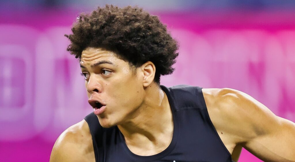 Eagles wide receiver Johnny Wilson at the NFL combine.
