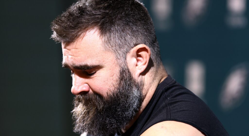 Jason Kelce during retirement announcement