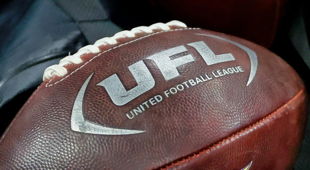 Photo of UFL football for article on players joining NFL teams