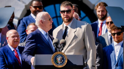 Joe biden and Travis Kelce