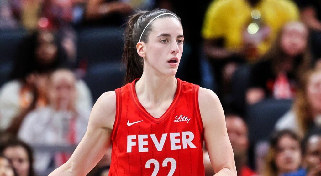 Caitlin Clark of Indiana Fever dribbling.