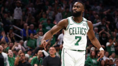 Jaylen Brown talks about Game 3 win