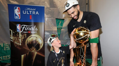 Jayson Tatum shares emotional chat with his son