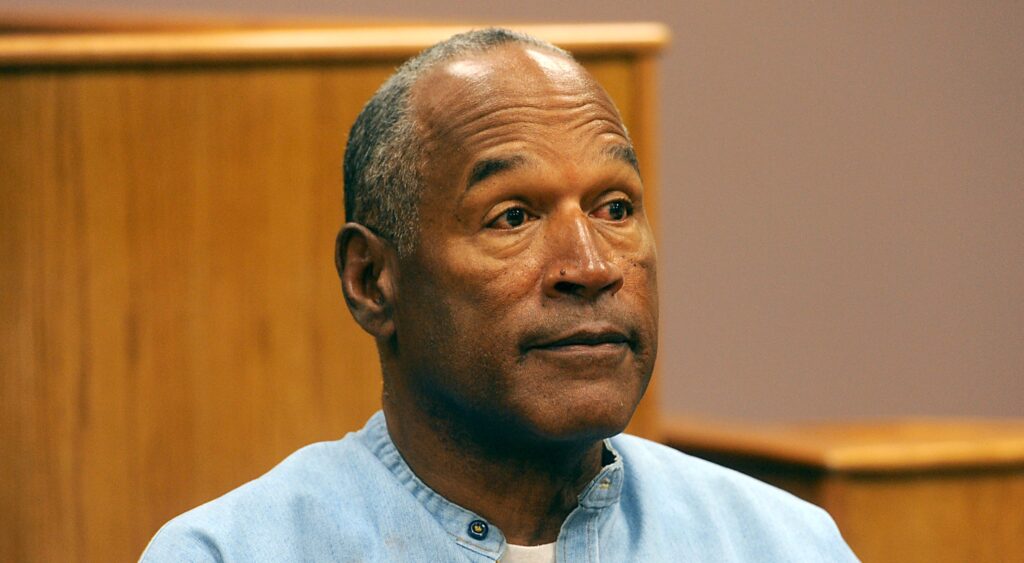 OJ Simpson appearing in court.