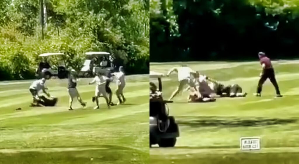 Golf Fight between six men 