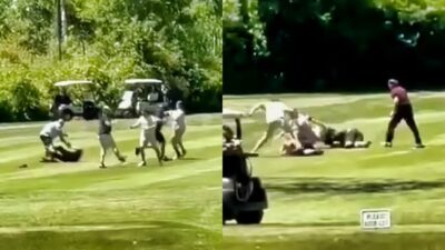 Golf Fight between six men