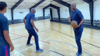 Hakeem Olajuwon training kids