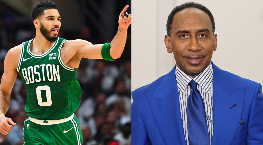 Stephen A. Smith shows support to Jayson Tatum