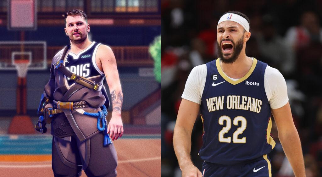 Larry Nance Jr. reacts to Doncic art