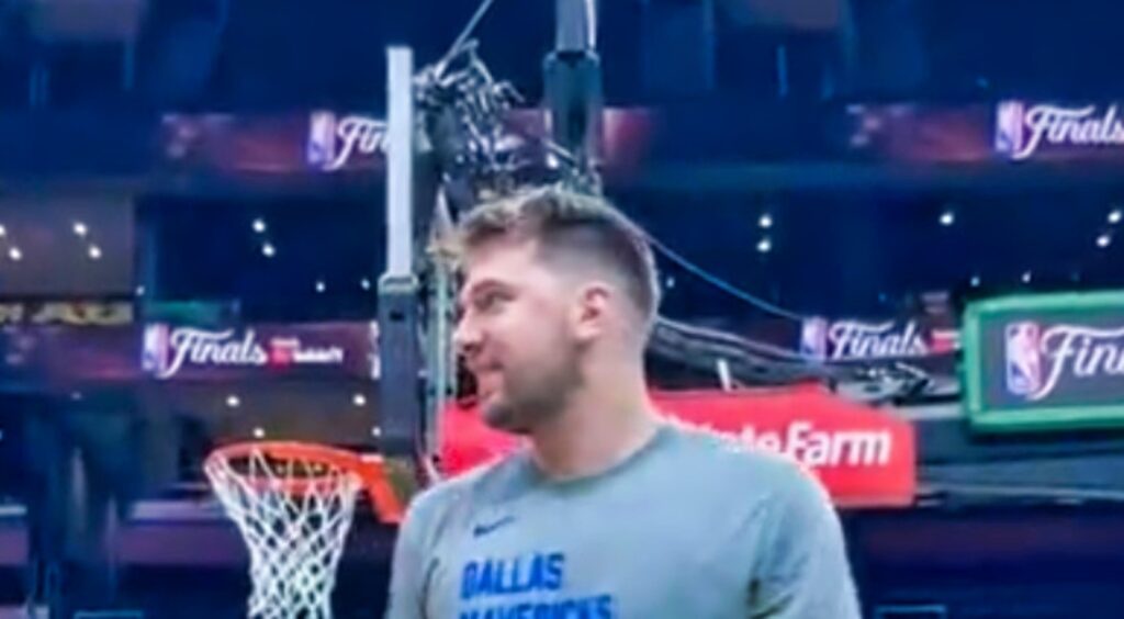 Luka Doncic at Dallas Mavericks practice.