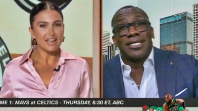 Molly Qerim and Shannon Sharpe on First Take