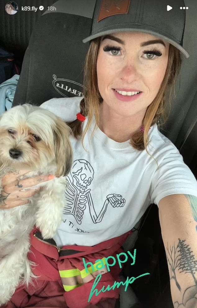Kait Flynn with her dog