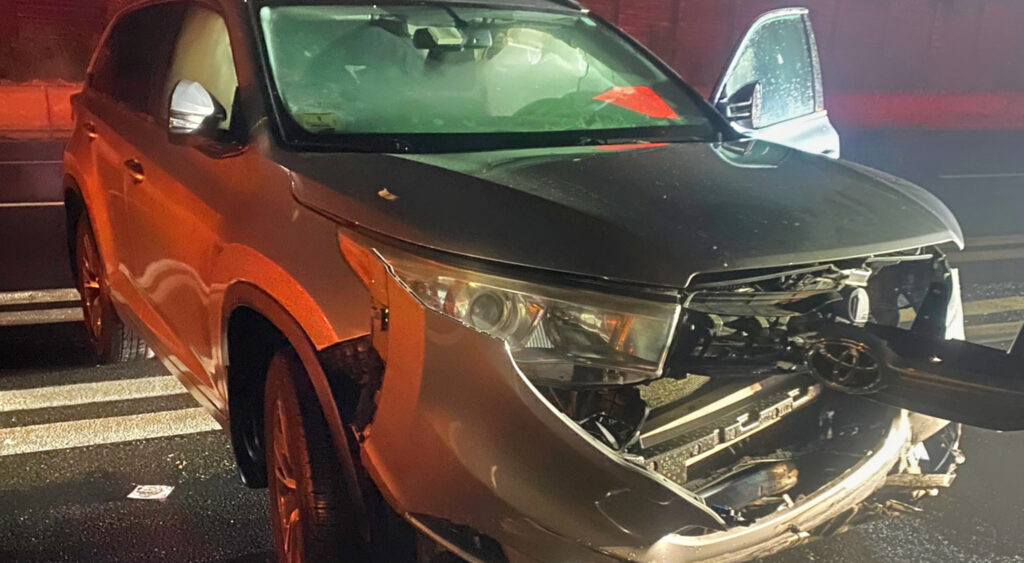 Randy Scott's SUV after crash