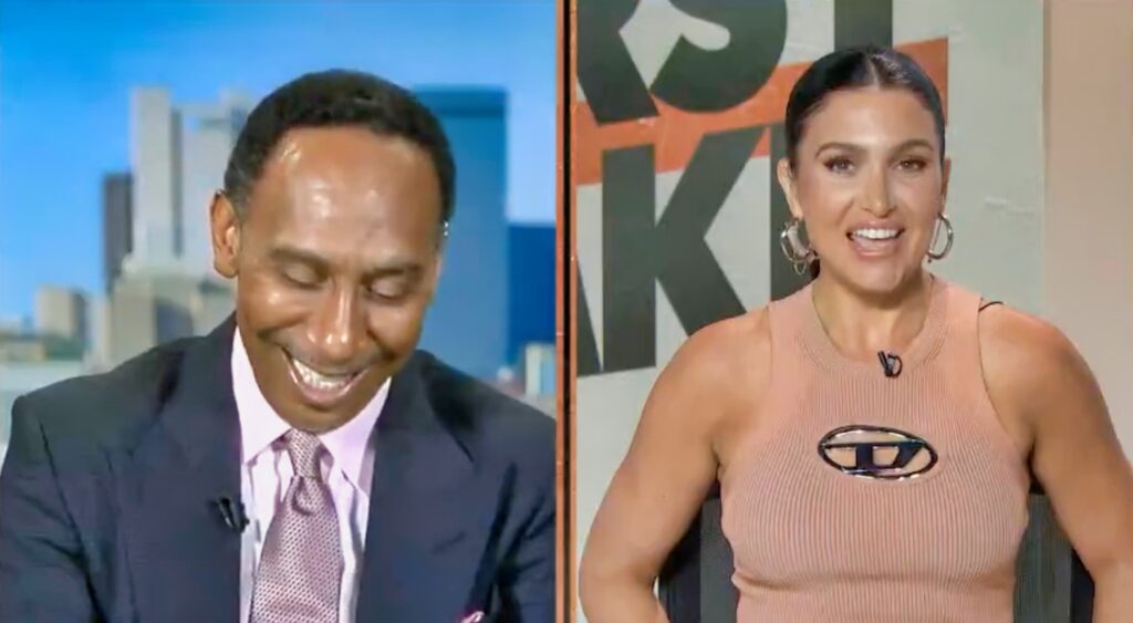 Stephen A. Smith and Molly Qerim on First Take.