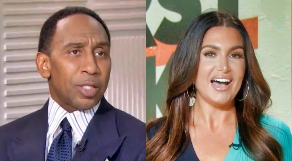 Stephen A Smith and Molly Qerim on First Take.