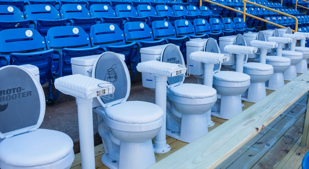 Toilets installed by Minor League Baseball Team