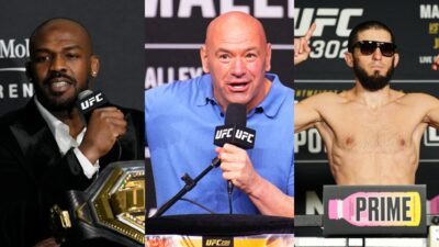 Jon Jones, Dana White, and Islam Makhachev