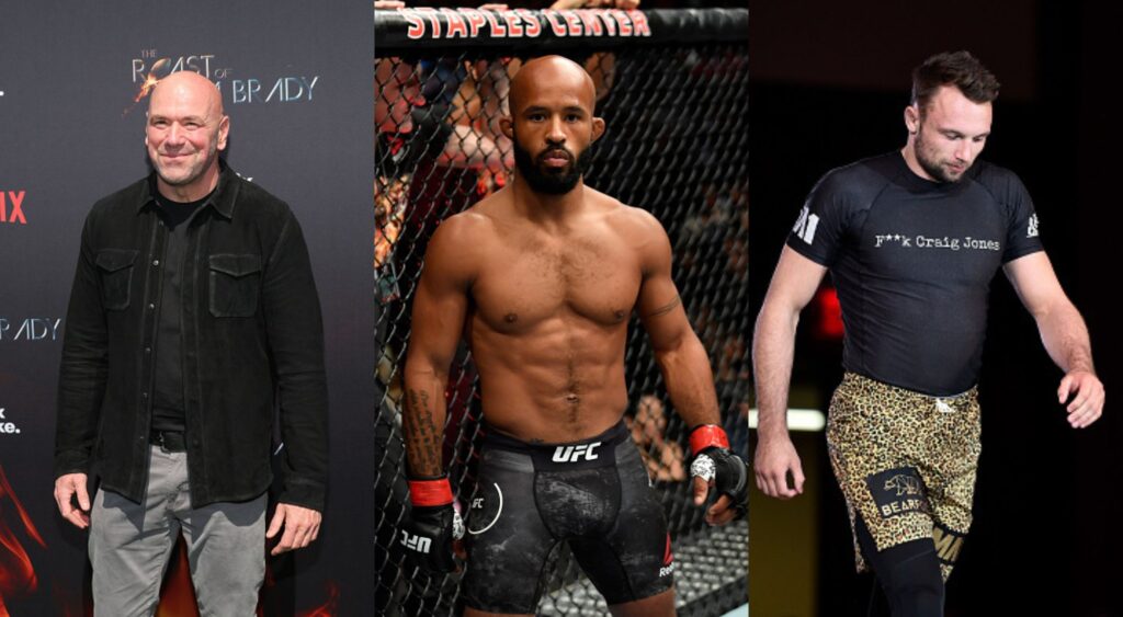 Dana White, Demetrious Johnson, and Craig Jones