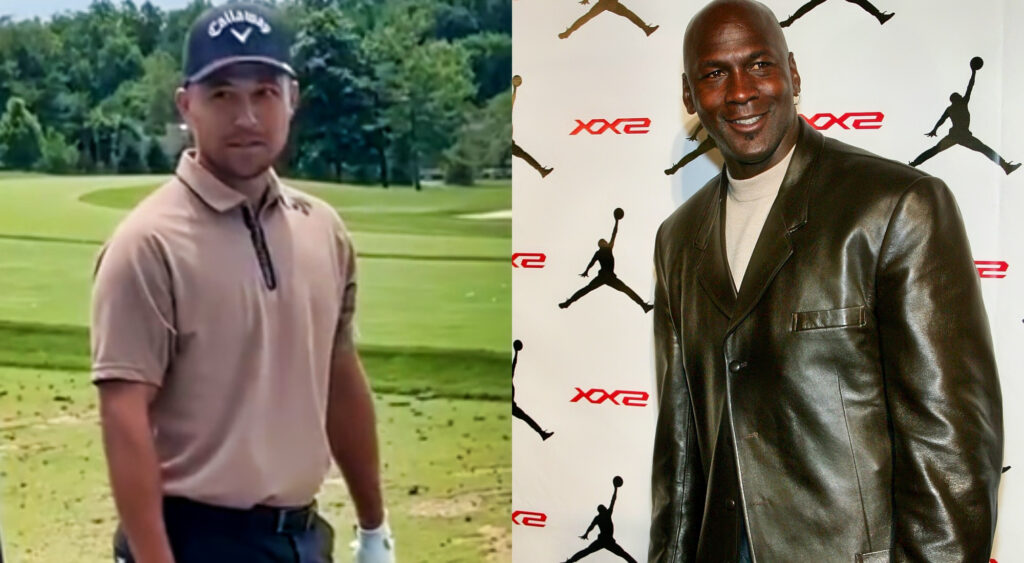 Photos of Xander Schauffele and Michael Jordan