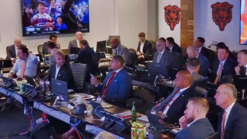 A look at the Chicago Bears' 2024 NFL Draft room.