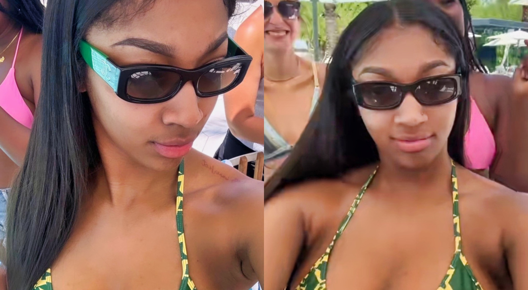 VIDEO: Angel Reese Broke The Internet By Shaking Her Booty In Tiny  Two-Piece Bikini While Poolside During WNBA All-Star Weekend