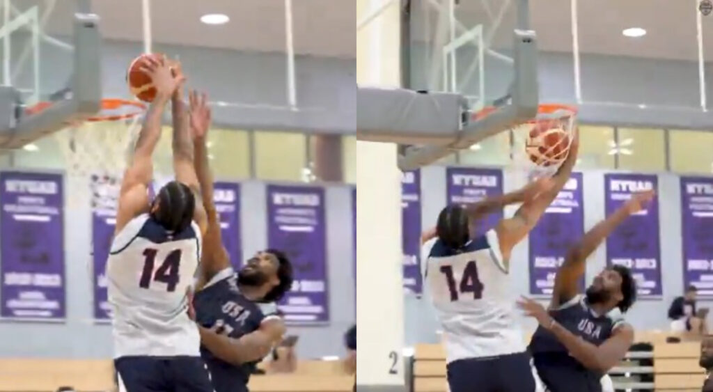 Anthony Davis Posterizes Joel Embiid