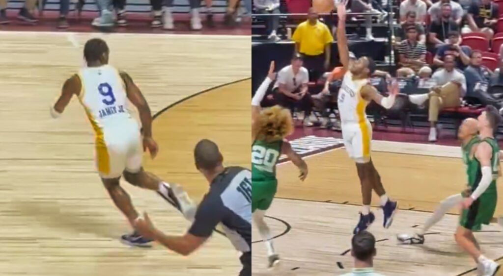 VIDEO: Social Media Thinks Bronny James Is Playing The Wrong Sport After Jaw -Dropping Footage Surfaces From His Summer League Game