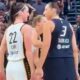 Caitlin Clark and Diana Taurasi on court